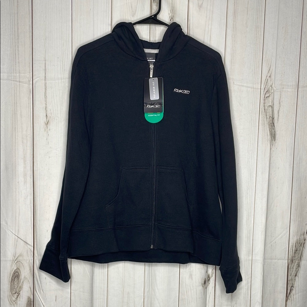 NWT Reebok Women’s Black Zip-Up Hoodie XL